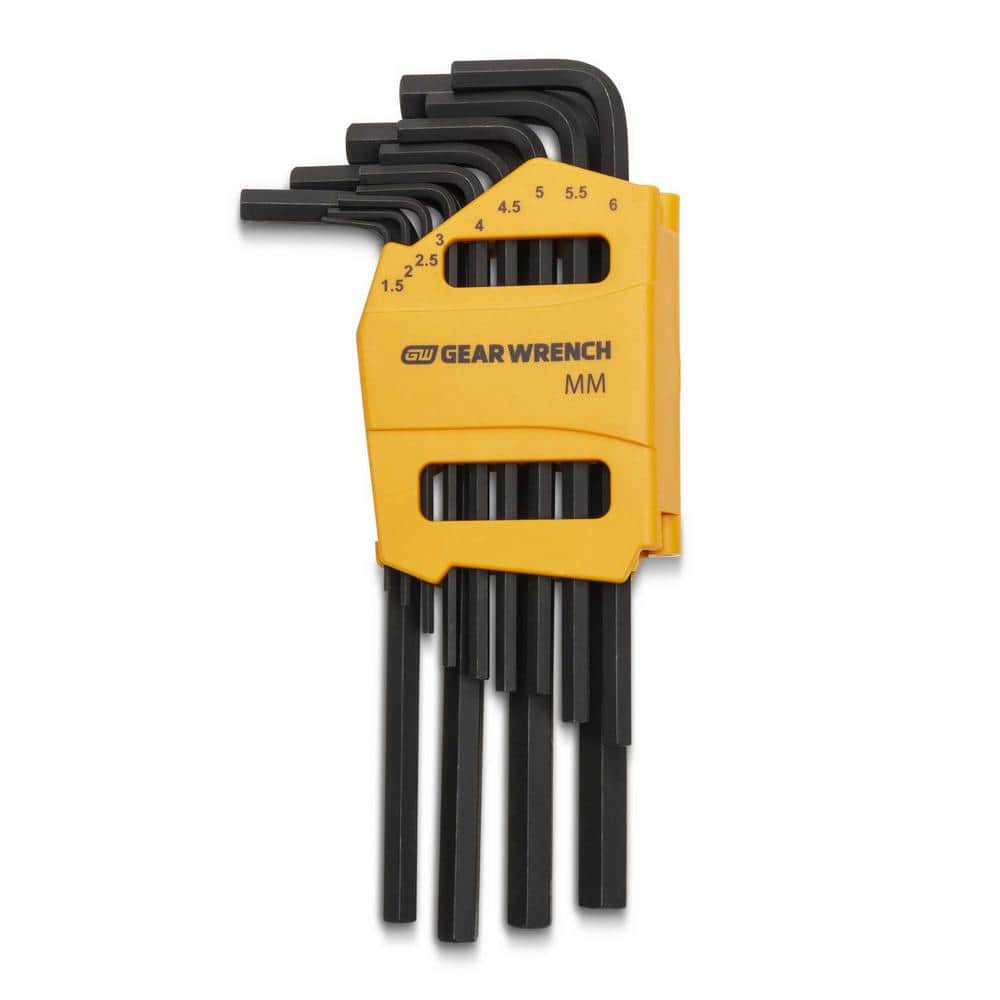 GEARWRENCH Metric Long Arm Hex Key Set with Caddy (13-Piece)