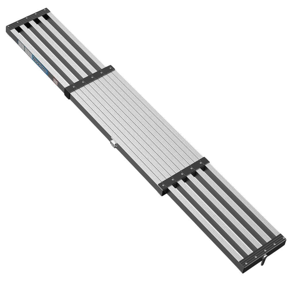 KIWDZFU Telescoping Aluminum Work Plank 6'-9'5 Extension 550 lbs Load Riveted with Carrying Strap Ladder Accessory (1)
