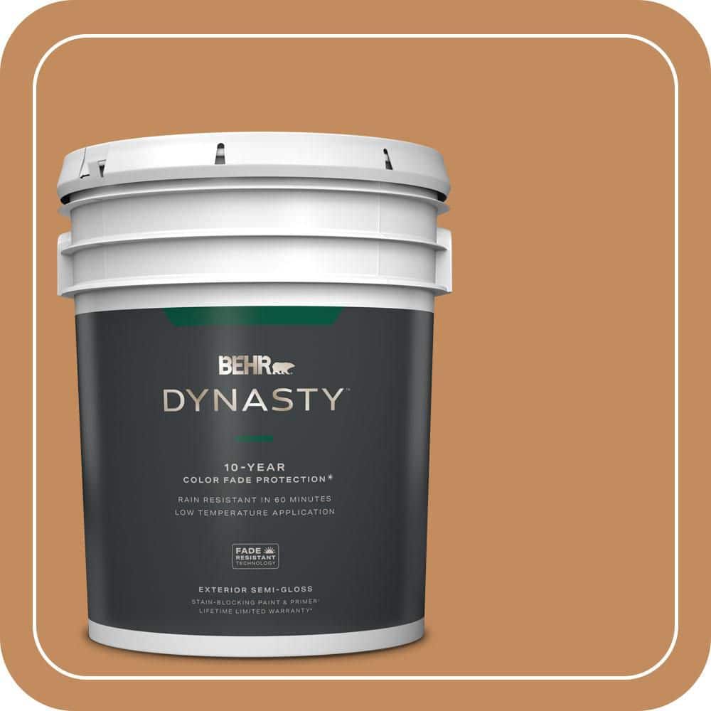 BEHR DYNASTY 5 gal. #PPU3-13 Glazed Ginger Semi-Gloss Exterior Stain-Blocking Paint & Primer