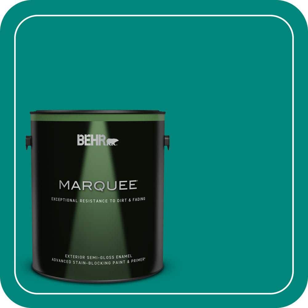 BEHR MARQUEE 1 gal. #P450-7 Mystic Turquoise Semi-Gloss Enamel Exterior Paint & Primer