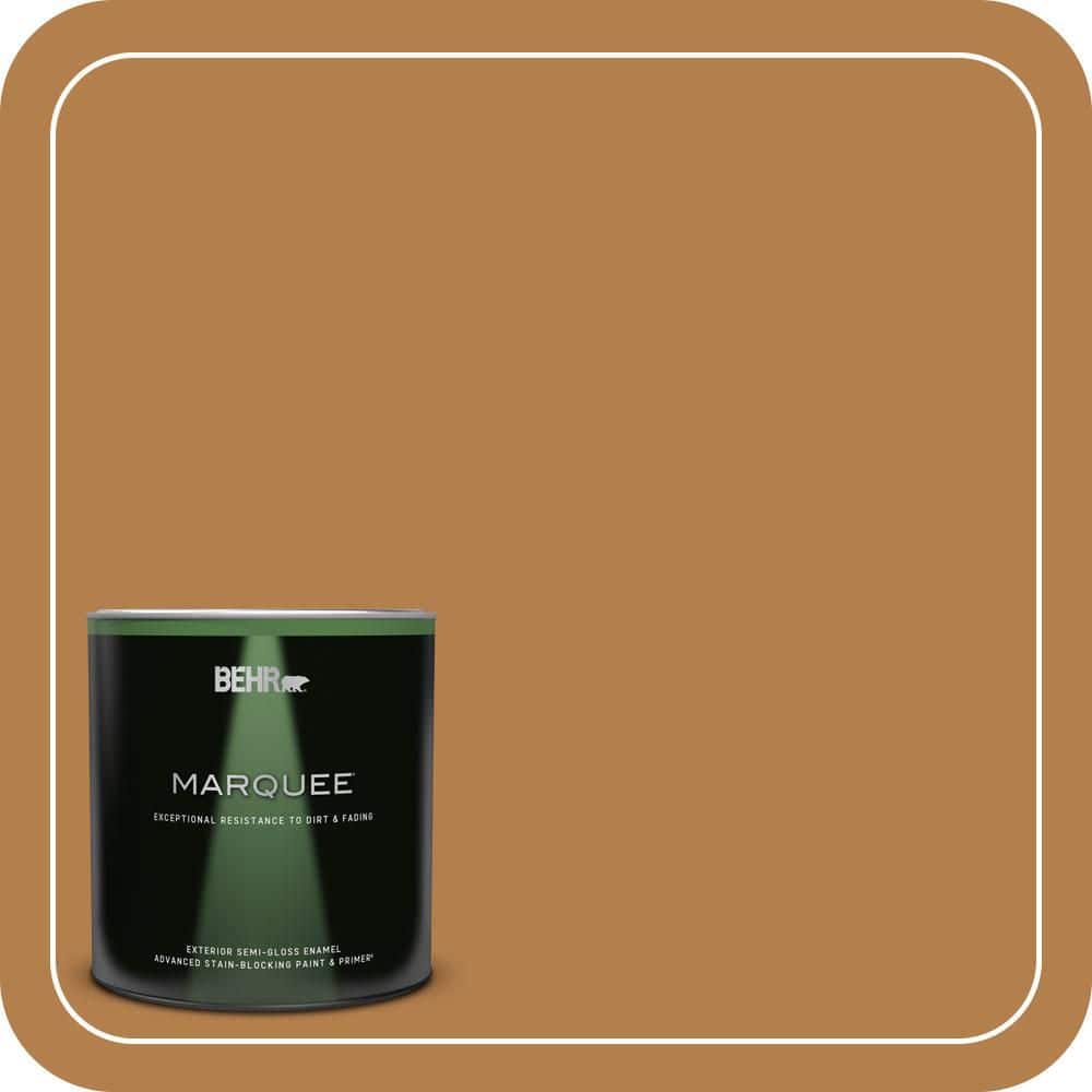 BEHR MARQUEE 1 qt. #PMD-106 Caramel Sauce Semi-Gloss Enamel Exterior Paint & Primer