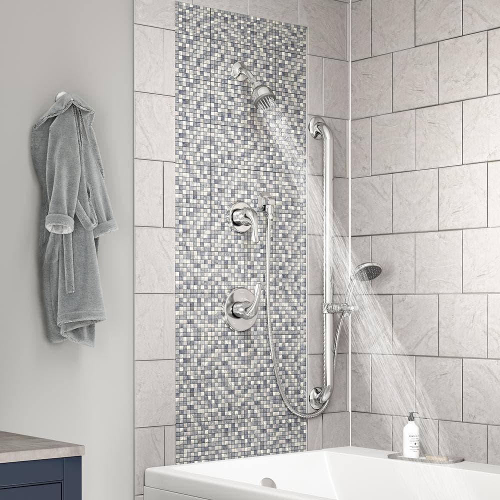 Symmons Origins 2-Handle Wall-Mounted Shower Trim Kit with Hand Shower in Polished Chrome (Valves not Included) (3)