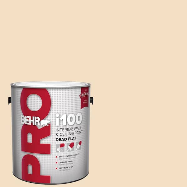 BEHR PRO 1 gal. #22 Navajo White Dead Flat Interior Paint (2)