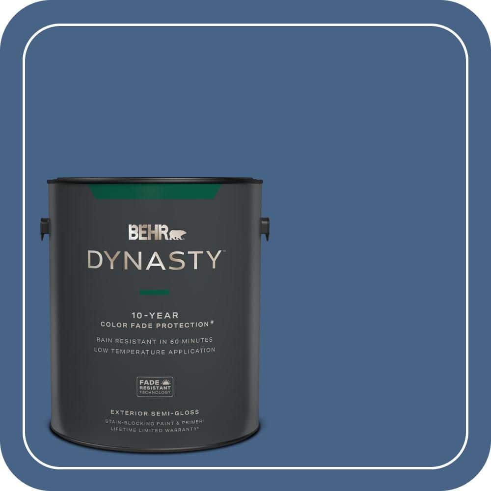 BEHR DYNASTY 1 gal. #PPU15-04 Mosaic Blue Semi-Gloss Exterior Stain-Blocking Paint & Primer