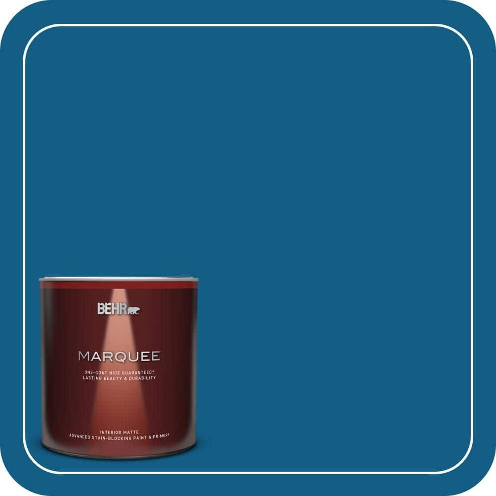 BEHR MARQUEE 1 qt. #S-H-550 Sapphire Sparkle Matte Interior Paint & Primer