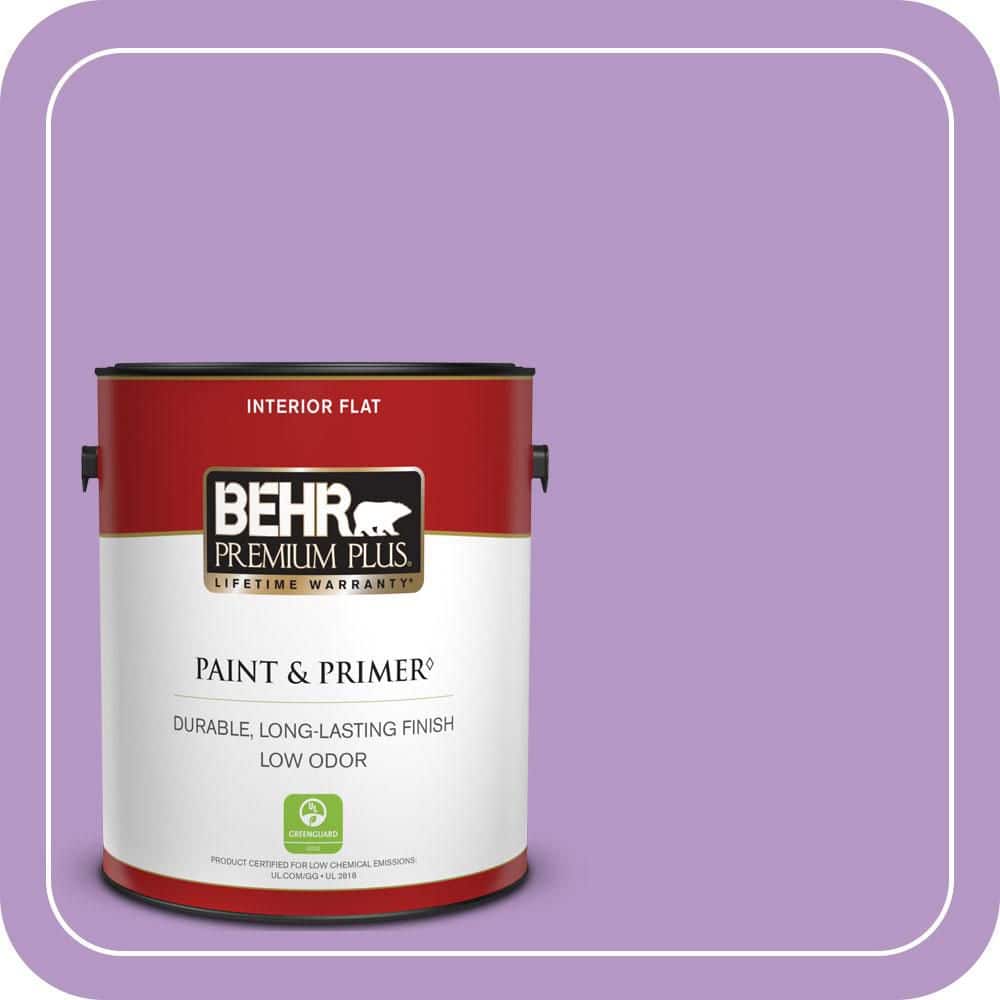 BEHR PREMIUM PLUS 1 gal. #660B-5 Atlantic Tulip Flat Low Odor Interior Paint & Primer