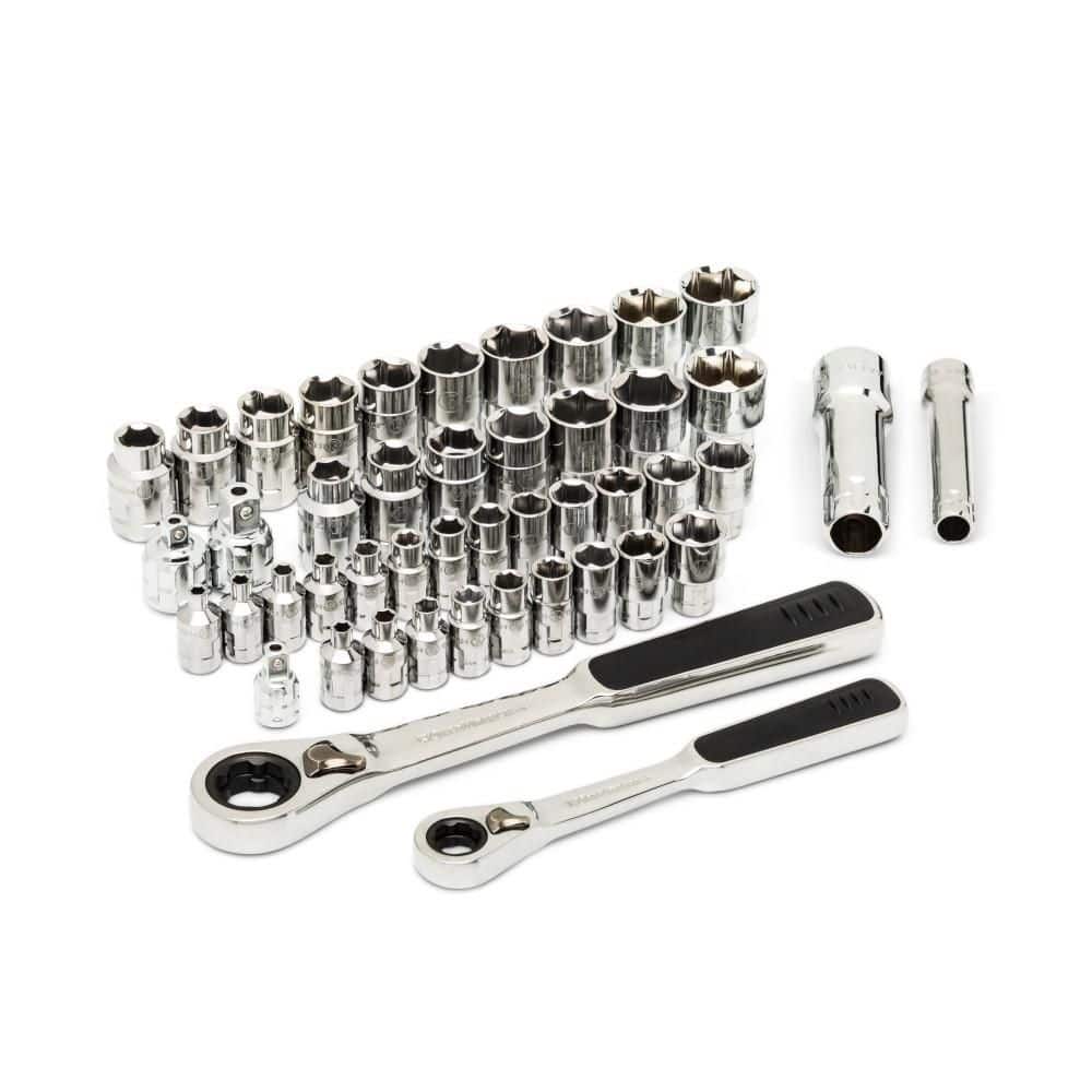 GEARWRENCH Pass-Thru 1/4 in. and 3/8 in. Drive 6-Point SAE/Metric Mechanics Tool Set (46-Piece)