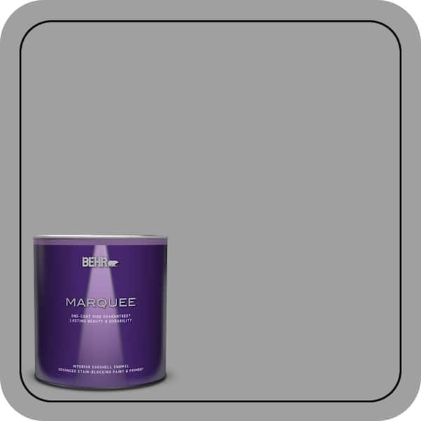 BEHR MARQUEE 1 qt. #PPU26-06 Elemental Gray Eggshell Enamel Interior Paint & Primer (2)