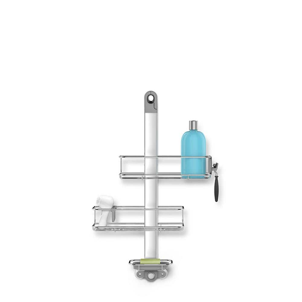 simplehuman Medium Adjustable Shower Caddy, Stainless Steel/Anodized Aluminum