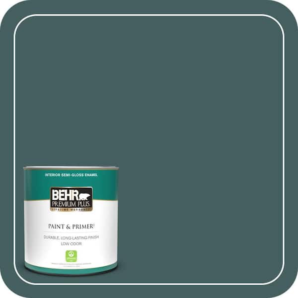 BEHR PREMIUM PLUS #BXC-15 Green Mallard Enamel Interior/Exterior Paint & Primer Color Sample (4)