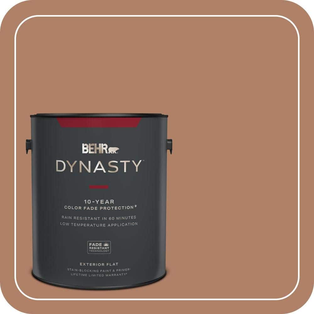 BEHR DYNASTY 1 gal. #S210-5 Cider Spice Flat Exterior Stain-Blocking Paint & Primer