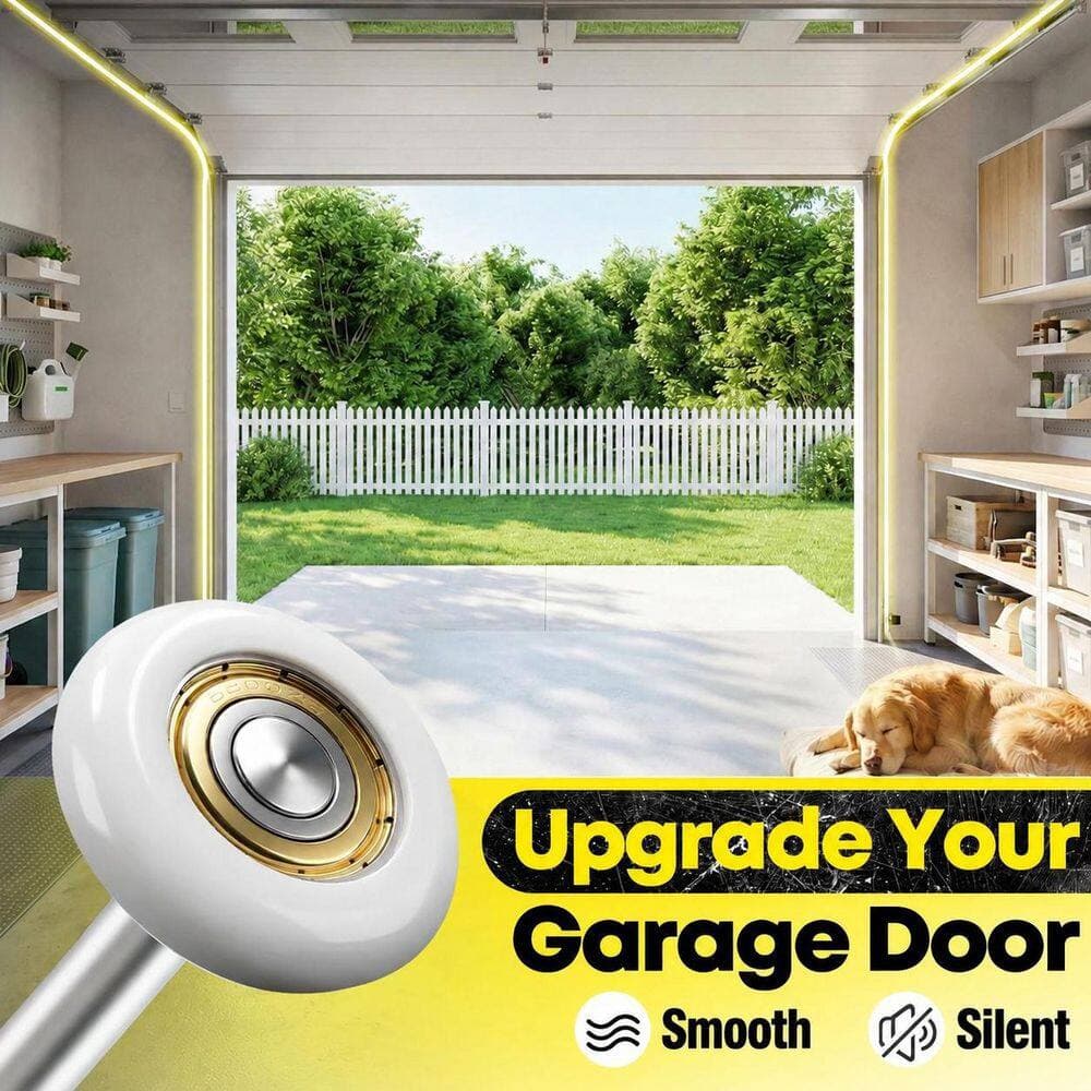 Unbranded 2 in. Flat Round Quiet Dual Sealed Bearing Heavy-Duty Garage Door Roller for Standard Residential Doors 10-Pack (2)