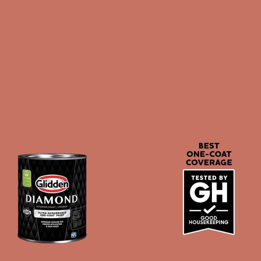 Glidden Diamond 1 qt. PPG1064-6 Sahara Sun Flat Interior Paint with Primer