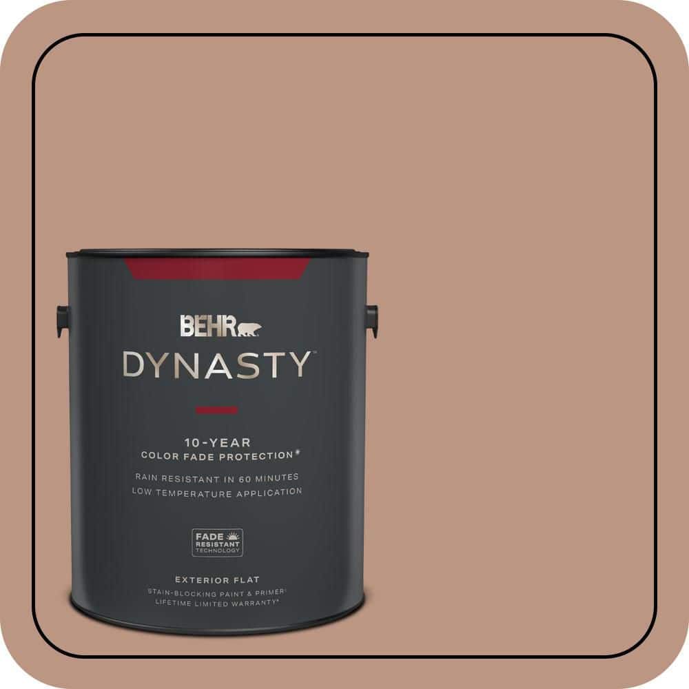 BEHR DYNASTY 1 gal. #S190-4 Spiced Brandy Flat Exterior Stain-Blocking Paint & Primer