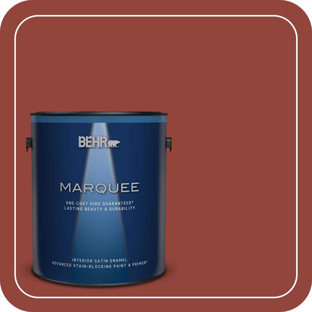 BEHR MARQUEE 1 gal. #PMD-21 Autumn Maple Satin Enamel Interior Paint & Primer (1)