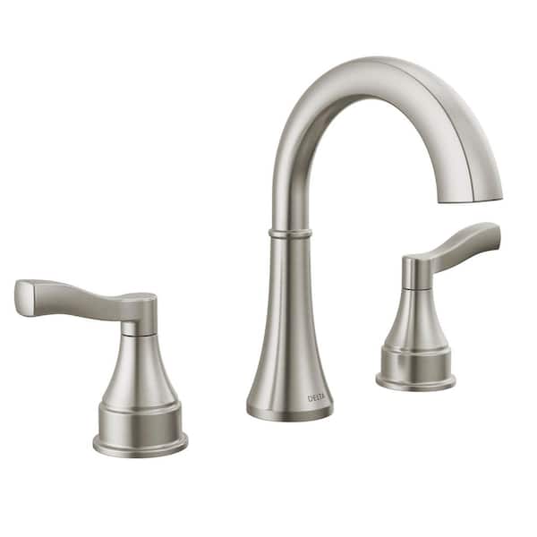 Delta Faryn 8 in. Widespread Double-Handle Bathroom Faucet in Brushed Nickel