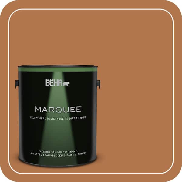 BEHR MARQUEE 1 gal. #PMD-41 Copper Mine Semi-Gloss Enamel Exterior Paint & Primer (2)