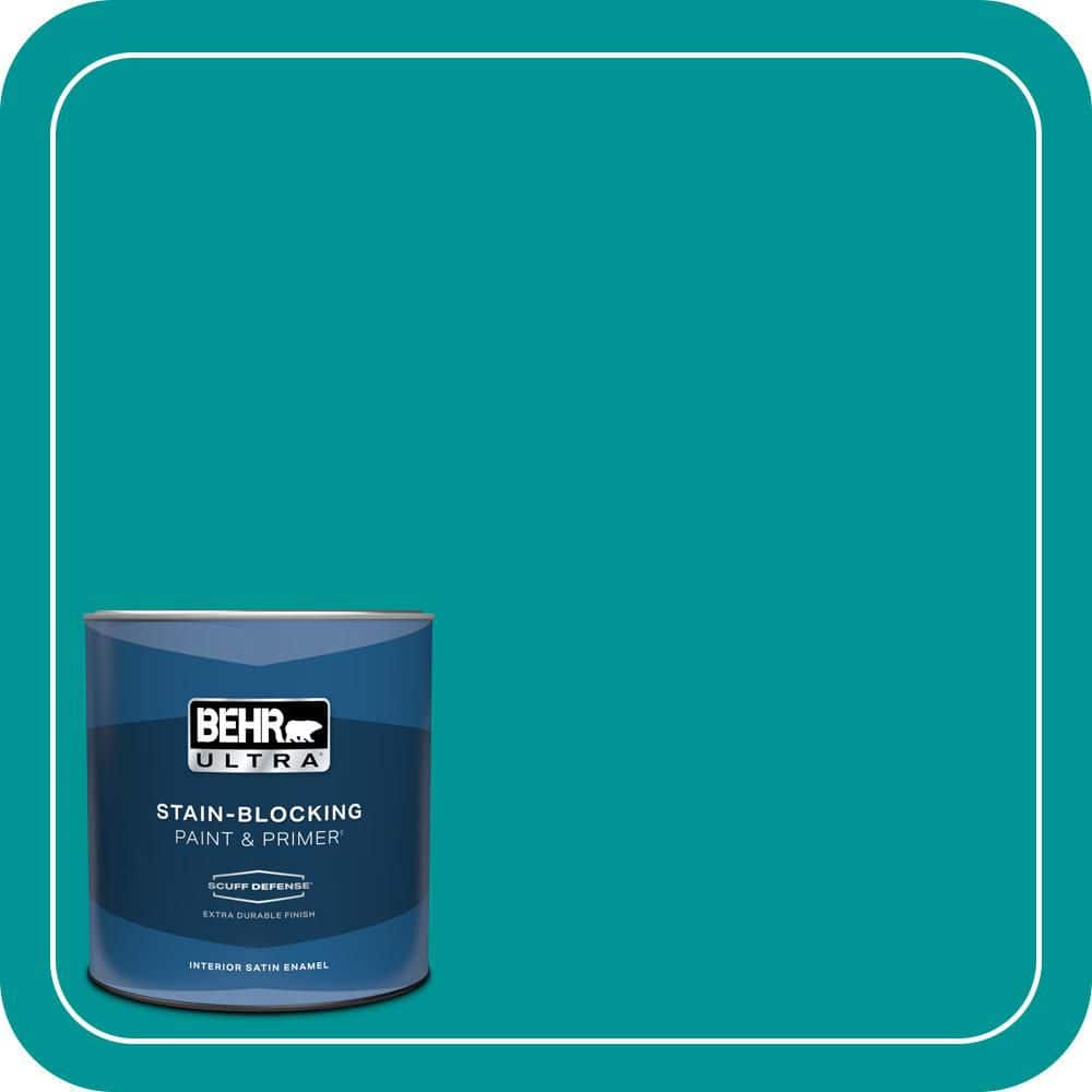BEHR ULTRA 1 qt. #P460-6 Paradise Landscape Extra Durable Satin Enamel Interior Paint & Primer