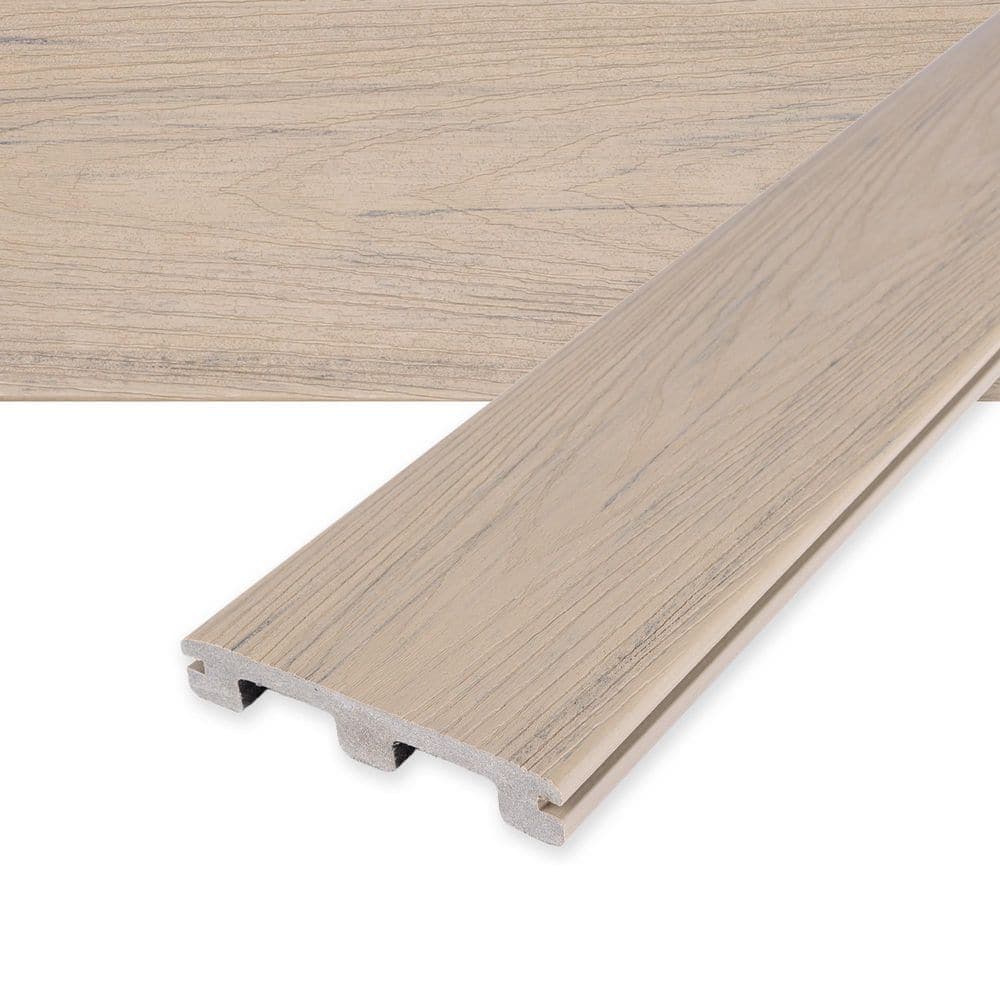 Deckorators Venture 1 in. x 6 in. x 12 ft. Shoreline Brown Grooved Edge Composite Deck Board