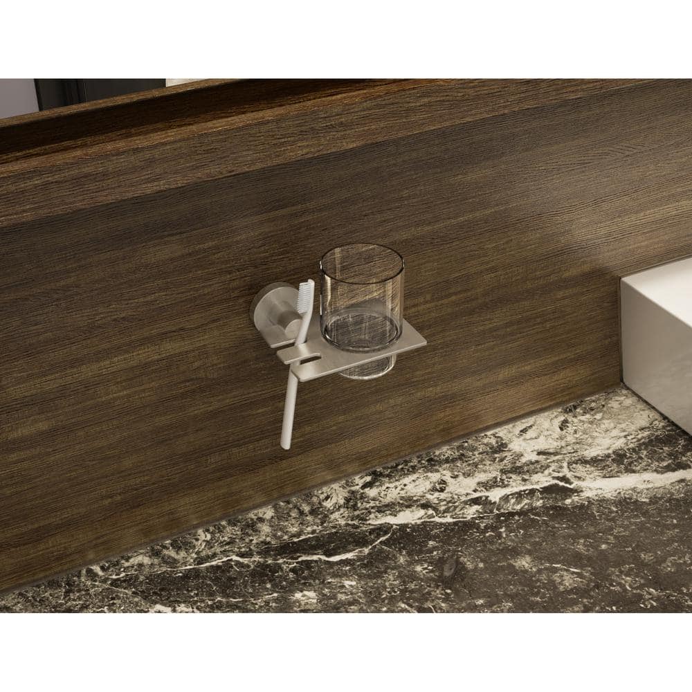Symmons Dia Toothbrush Holder with Tumbler in Satin Nickel (3)