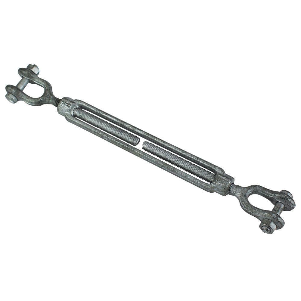 Everbilt 3/8 in. x 11 in. Galvanized Jaw and Jaw Turnbuckle (1)