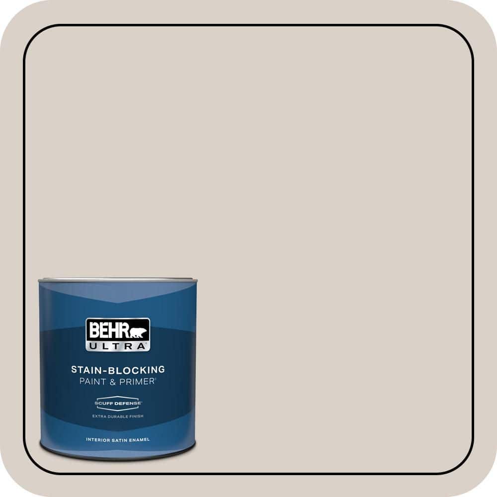 BEHR ULTRA 1 qt. #N180-2 Jodhpur Tan Extra Durable Satin Enamel Interior Paint & Primer