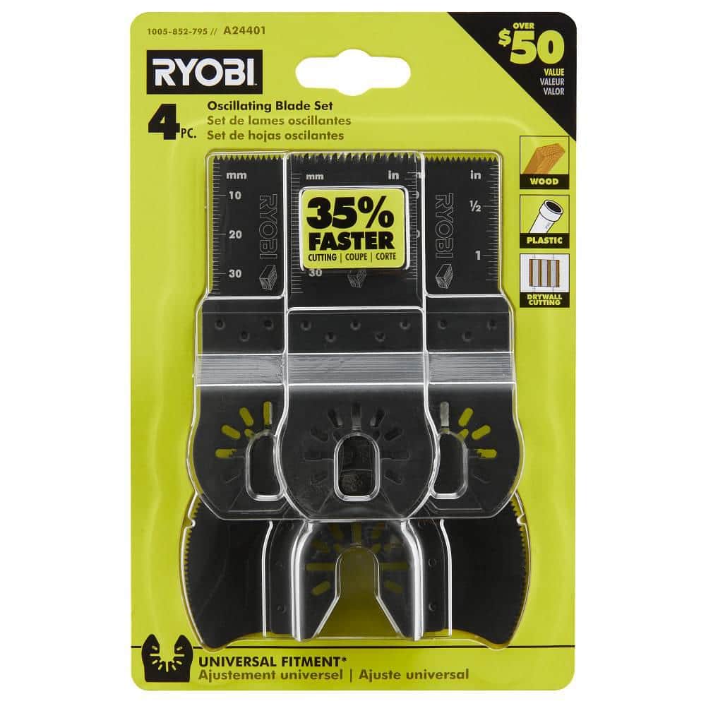 RYOBI 4-Piece Wood Oscillating Multi-Tool Blade Set (1)