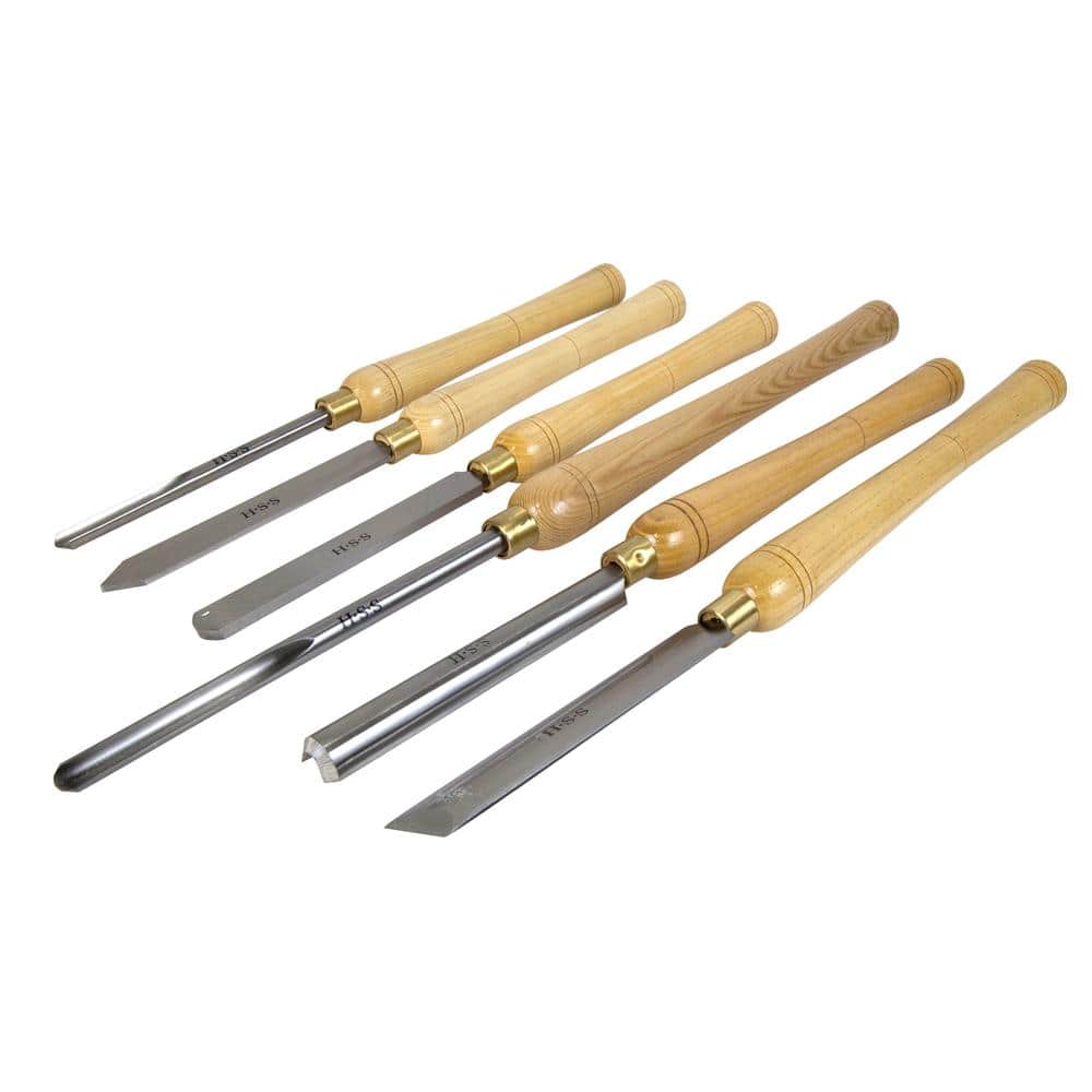 WEN 16 in. to 22 in. Artisan Chisel Set with High-Speed Steel Blades and Domestic Ash Handles (6-Piece) (3)