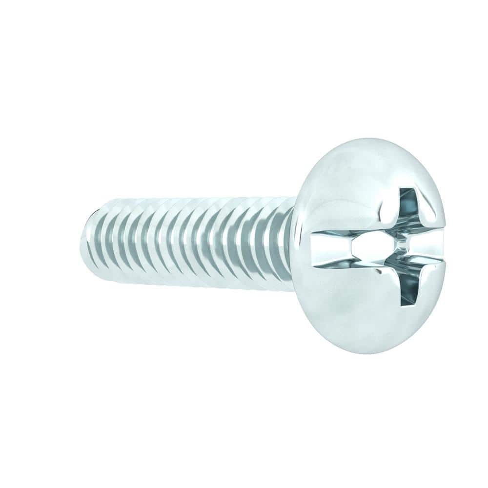 Everbilt #10-32 x 5/8 in. Zinc Plated Combo Round Head Machine Screw (8-Pack) (4)
