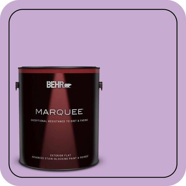 BEHR MARQUEE 1 gal. #660B-4 Pale Orchid Flat Exterior Paint & Primer (2)