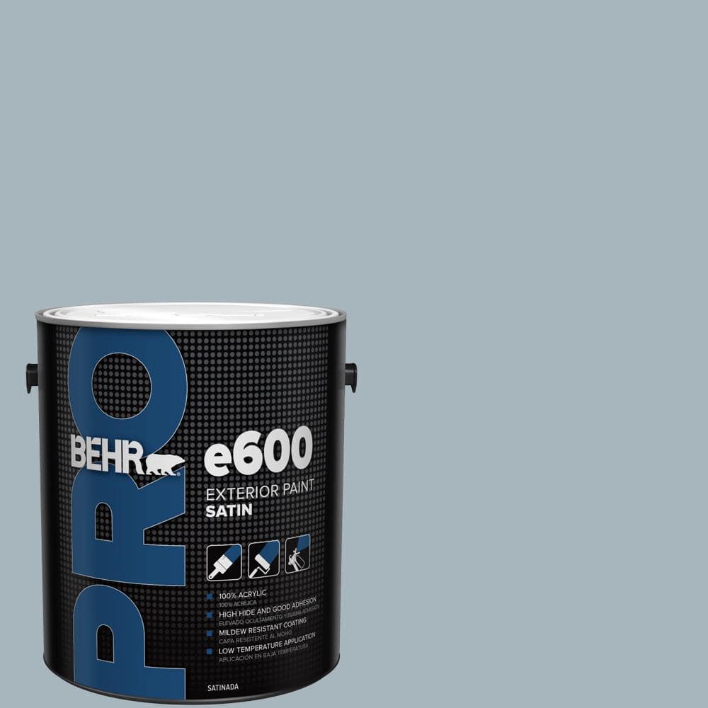 BEHR PRO 1 gal. #N480-3 Shadow Blue Satin Exterior Paint