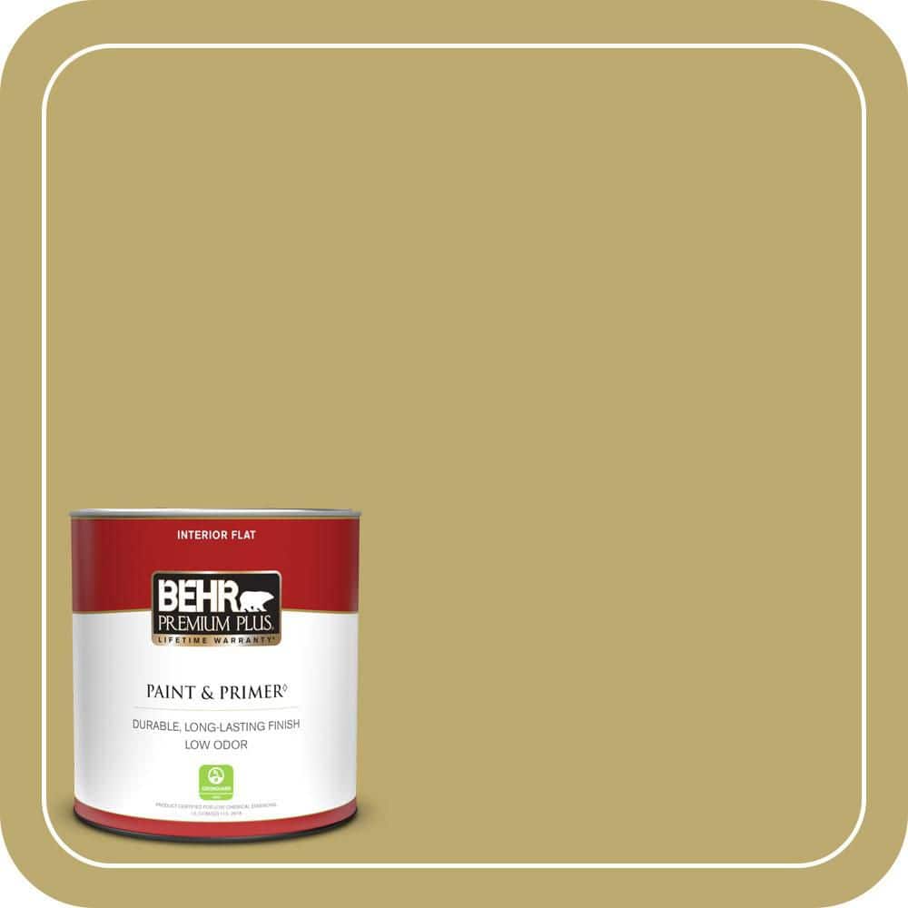BEHR PREMIUM PLUS #370F-5 Coriander Seed Flat Interior/Exterior Paint & Primer Color Sample