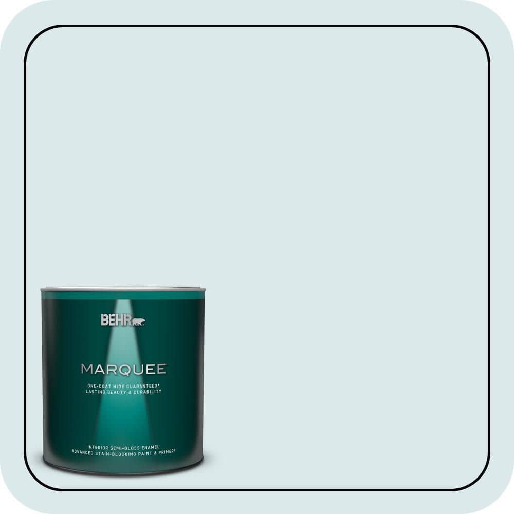 BEHR MARQUEE 1 qt. #540E-1 Wave Crest Semi-Gloss Enamel Interior Paint & Primer