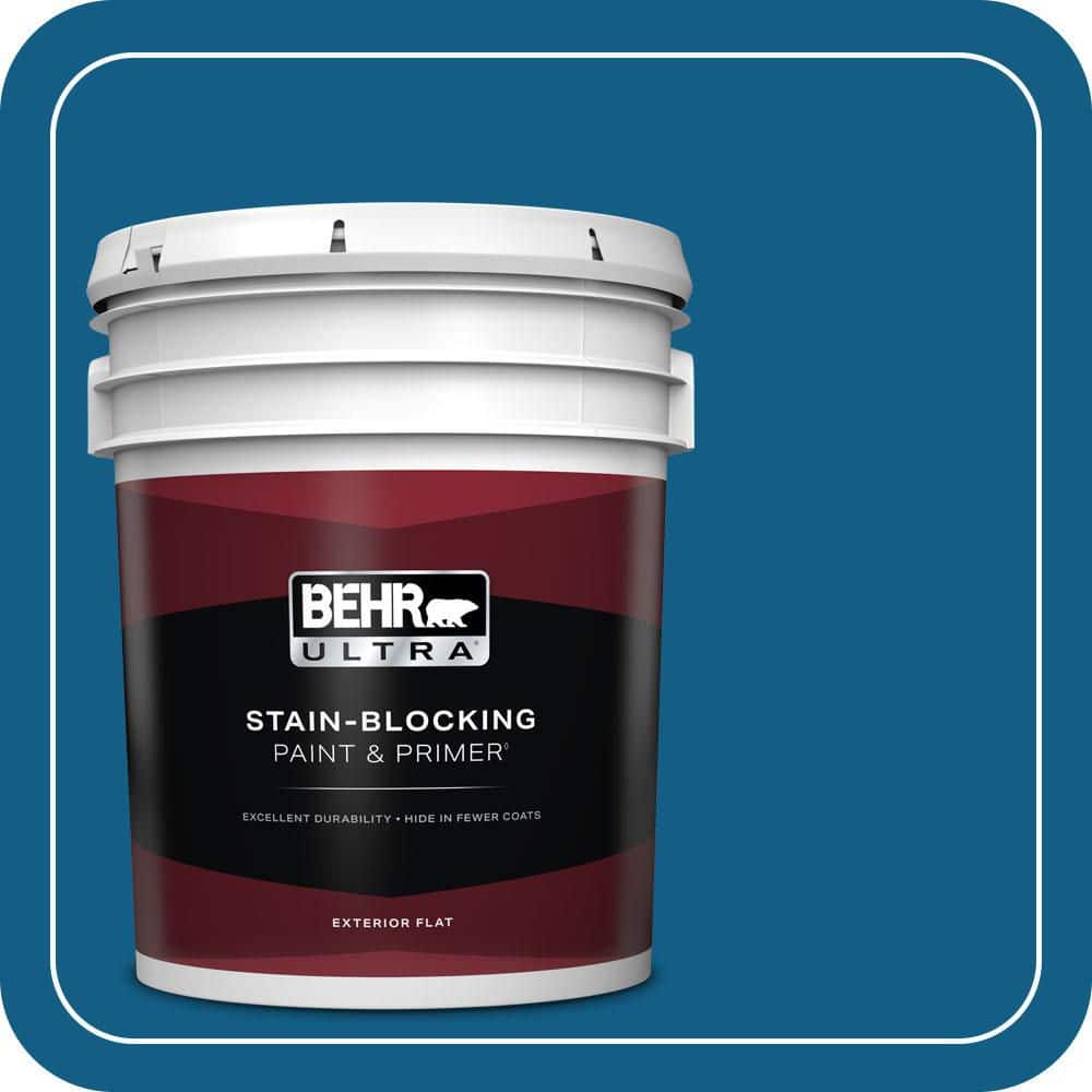 BEHR ULTRA 5 gal. #S-H-550 Sapphire Sparkle Flat Exterior Paint & Primer