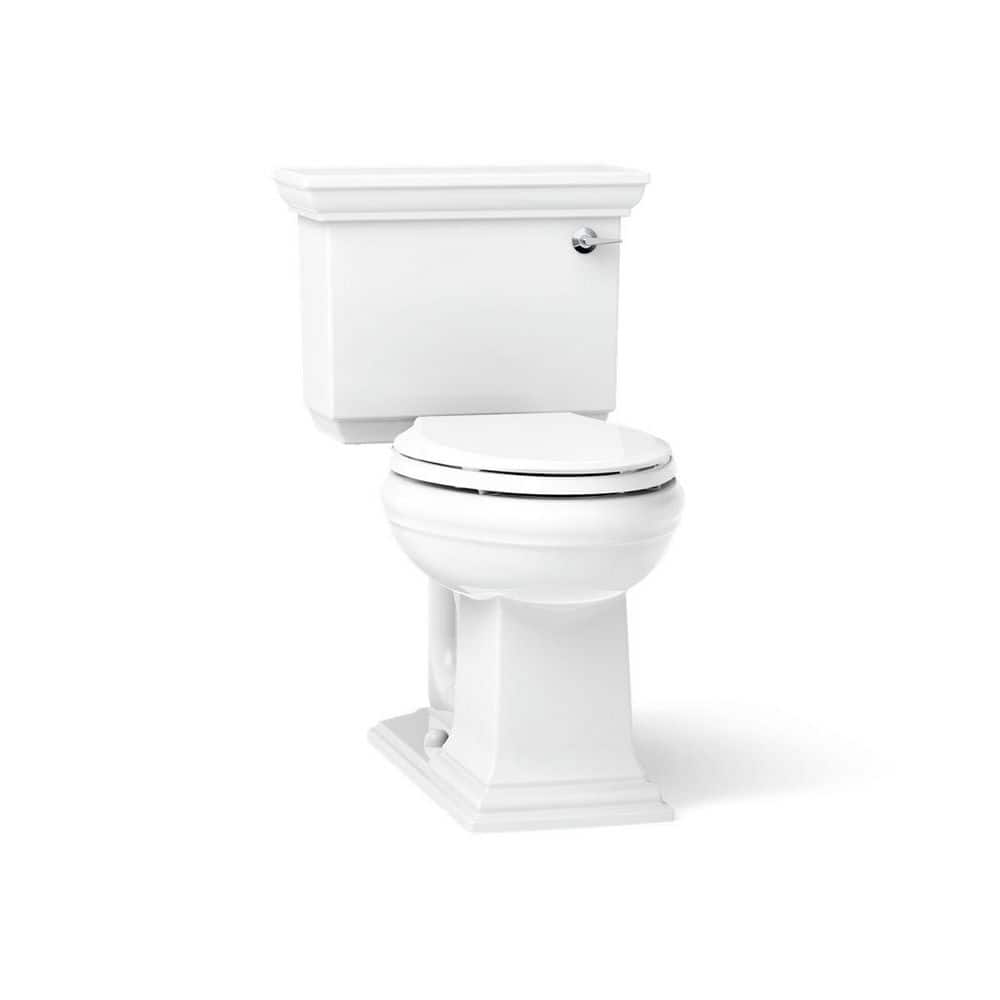 KOHLER Memoirs 12 in. Rough In 2-Piece 1.28 GPF Single Flush Elongated Toilet in White Seat Not Included (3)