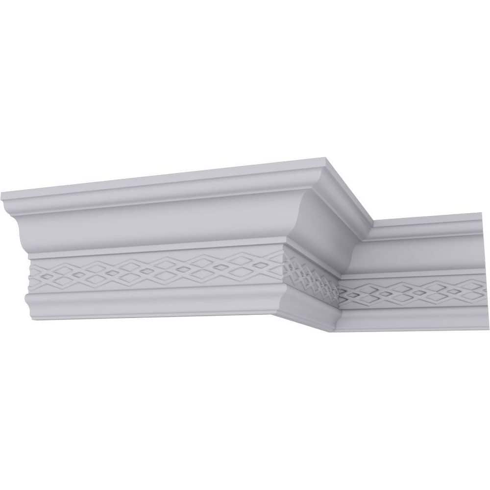 Ekena Millwork 2-3/8 in. x 4-1/8 in. x 94-1/2 in. Polyurethane Robin Crown Moulding (1)