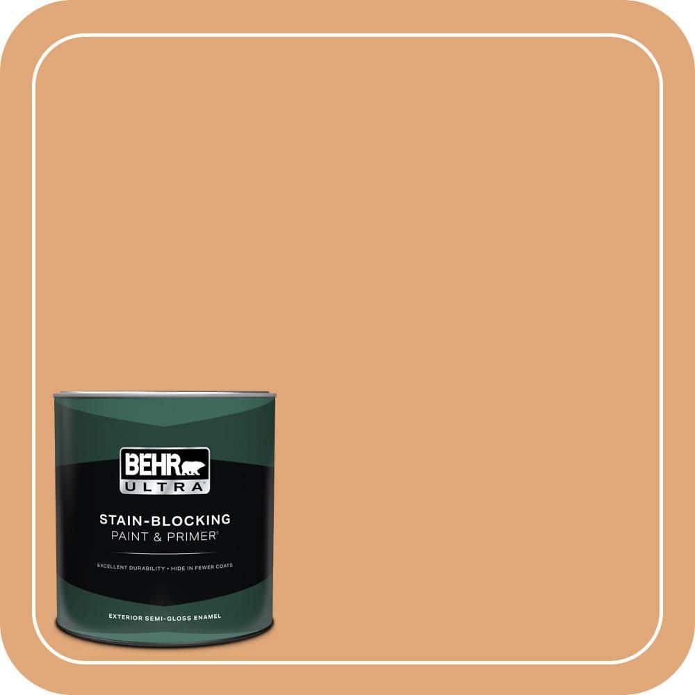 BEHR ULTRA 1 qt. #MQ4-36 Thai Ice Tea Semi-Gloss Enamel Exterior Paint & Primer