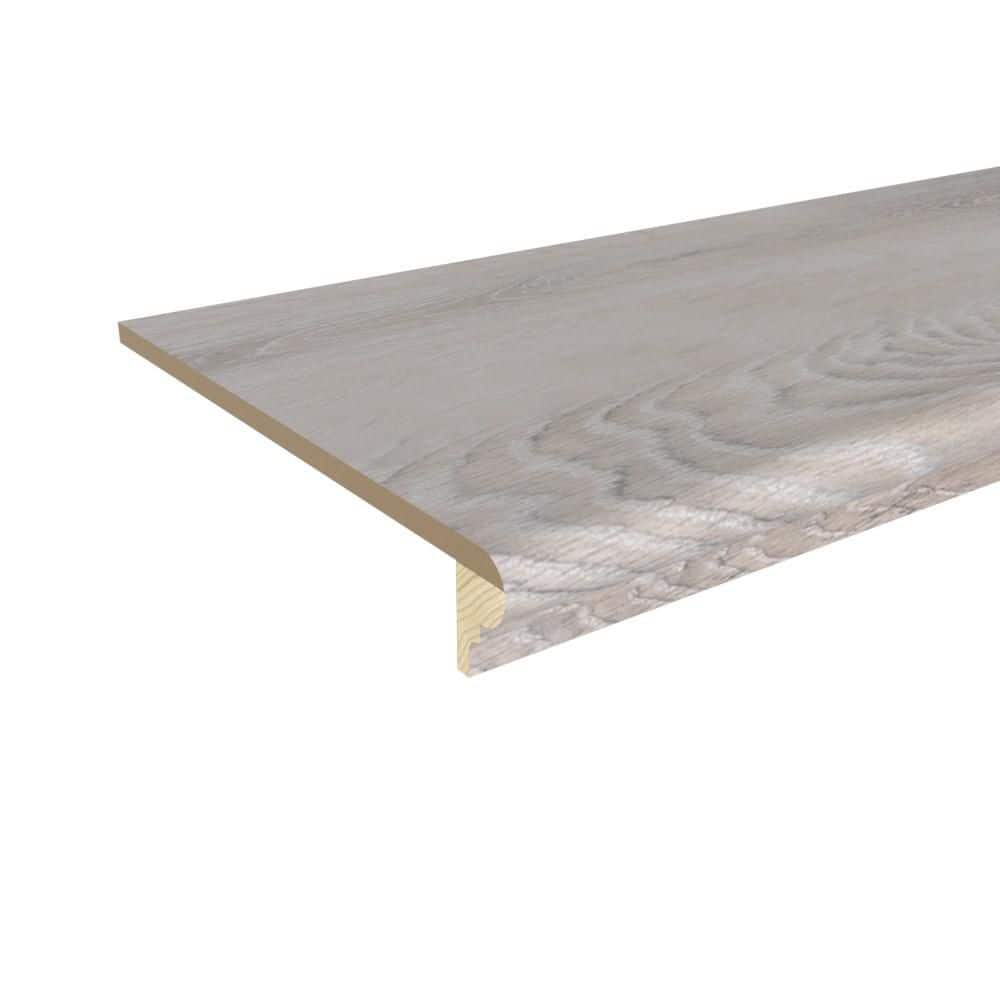 Stairtek Retread 48-in x 11.5-in x 0.375-in Camden Lake Oak Laminate No return Bullnose Stair Tread (1)