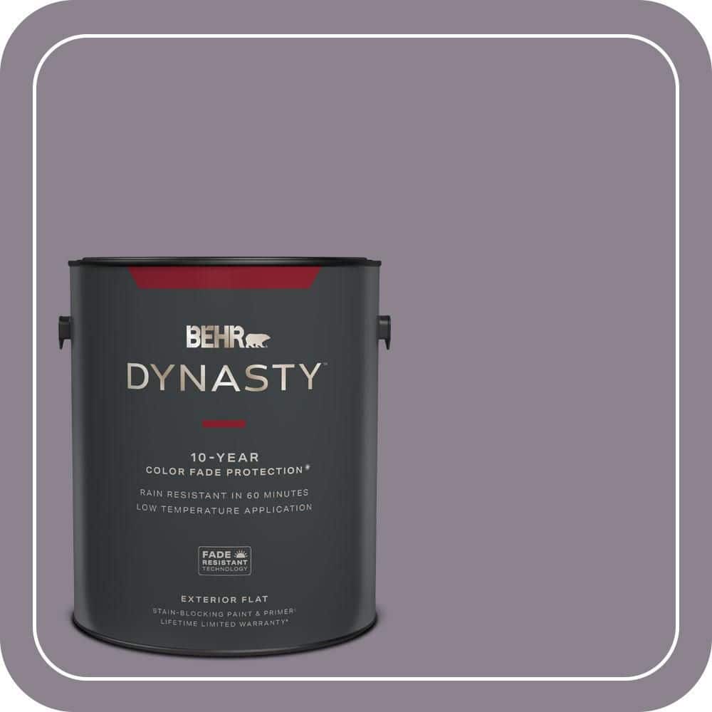 BEHR DYNASTY 1 gal. #670F-5 Gothic Amethyst Flat Exterior Stain-Blocking Paint & Primer