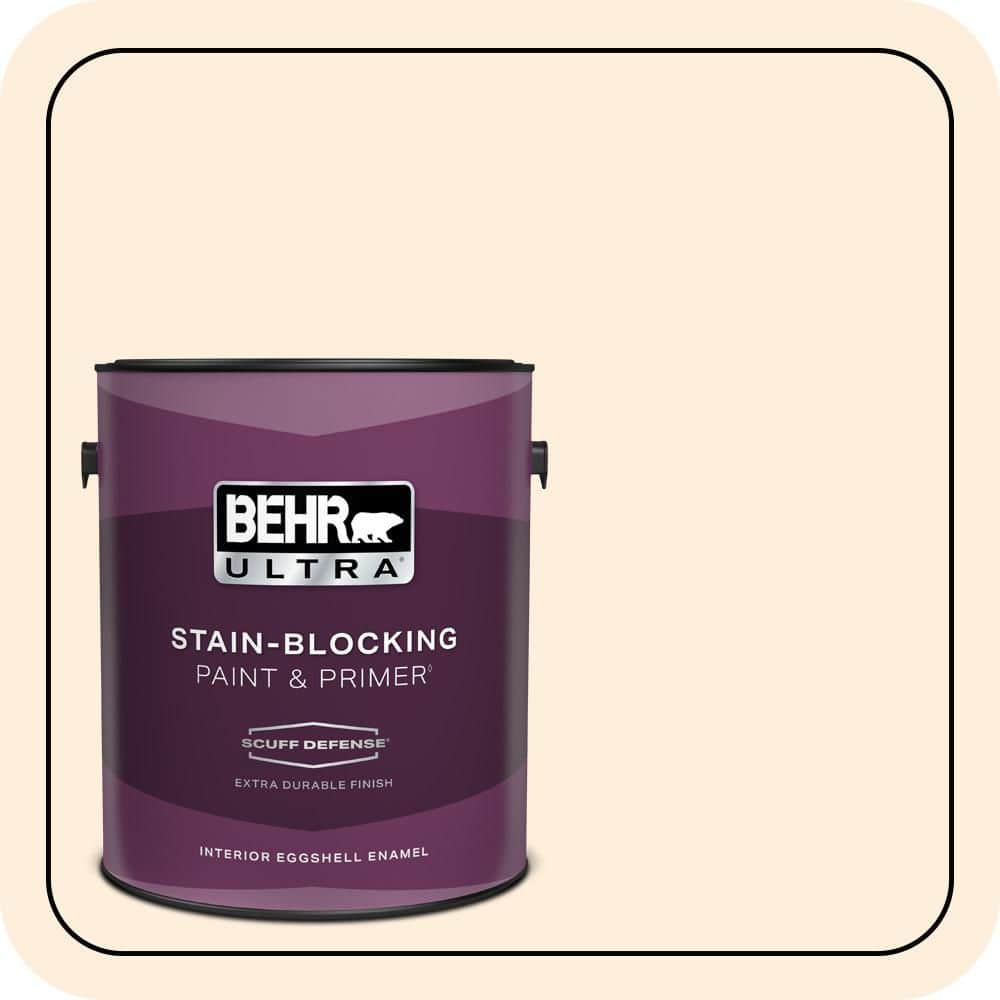 BEHR ULTRA 1 gal. #PWN-23 Silk Gown Extra Durable Eggshell Enamel Interior Paint & Primer