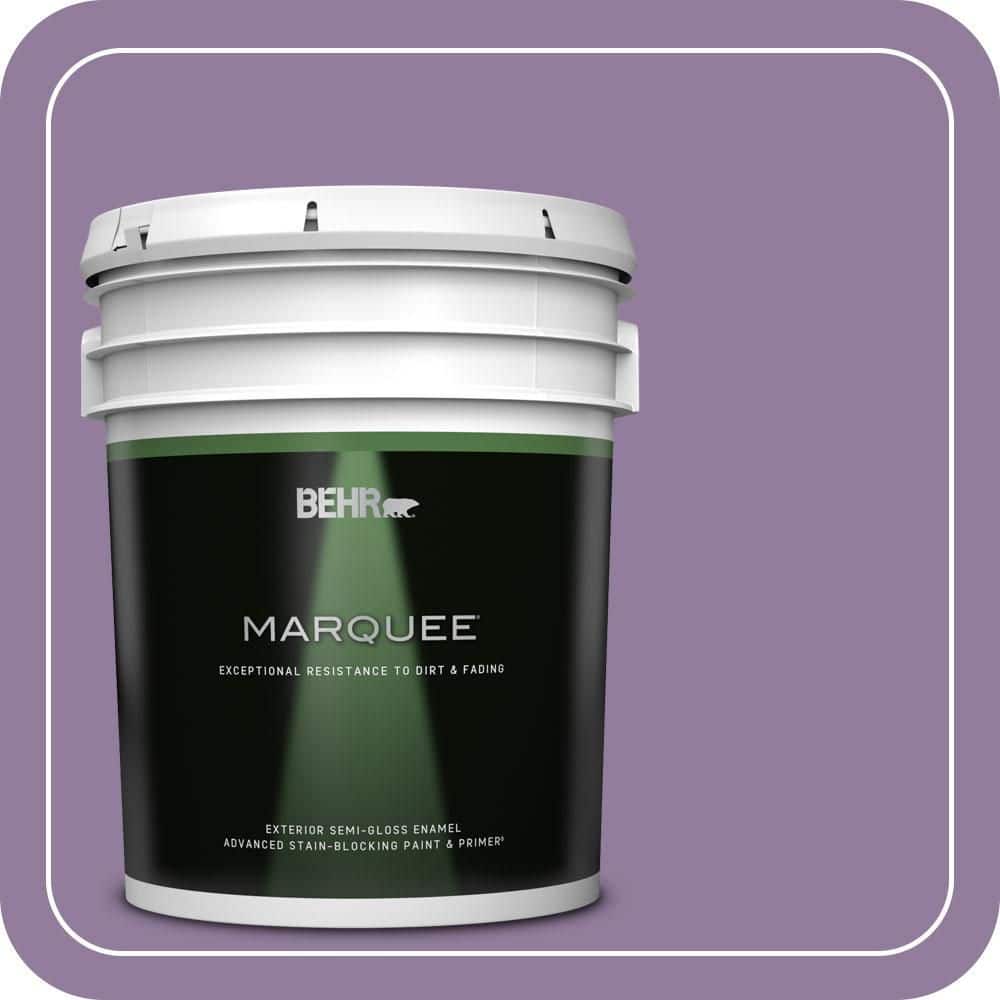 BEHR MARQUEE 5 gal. #660D-5 Wildflower Semi-Gloss Enamel Exterior Paint & Primer