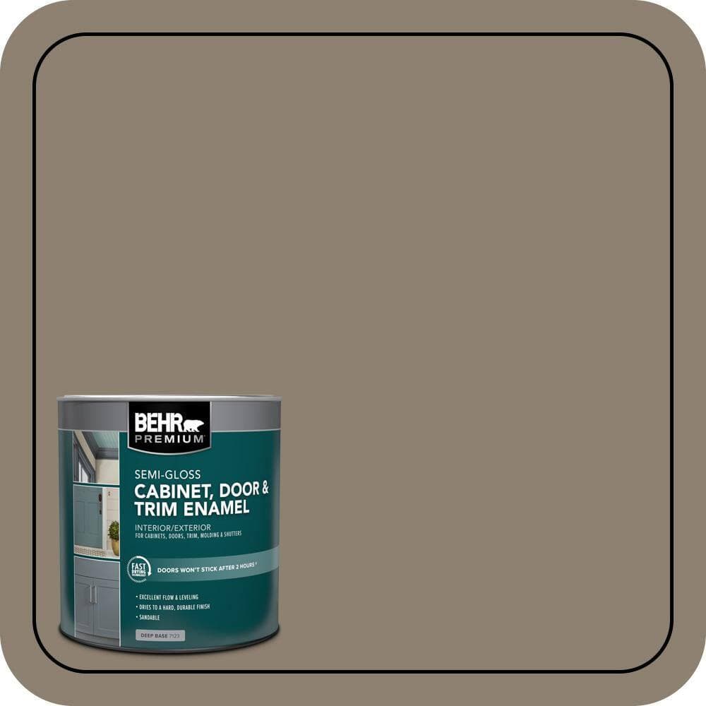 BEHR PREMIUM 1 qt. #720D-5 Mocha Accent Semi-Gloss Enamel Interior/Exterior Cabinet, Door & Trim Paint (1)