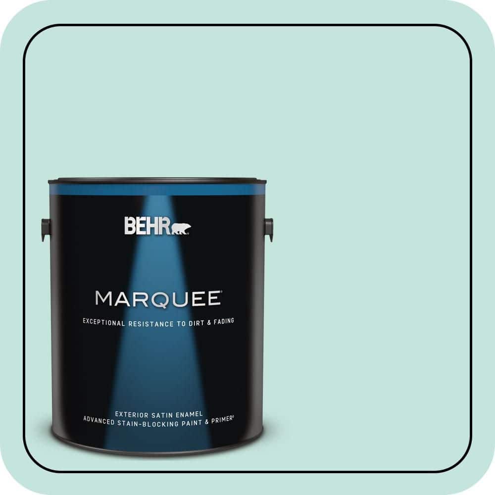 BEHR MARQUEE 1 gal. #MQ3-19 Misty Isle Satin Enamel Exterior Paint & Primer