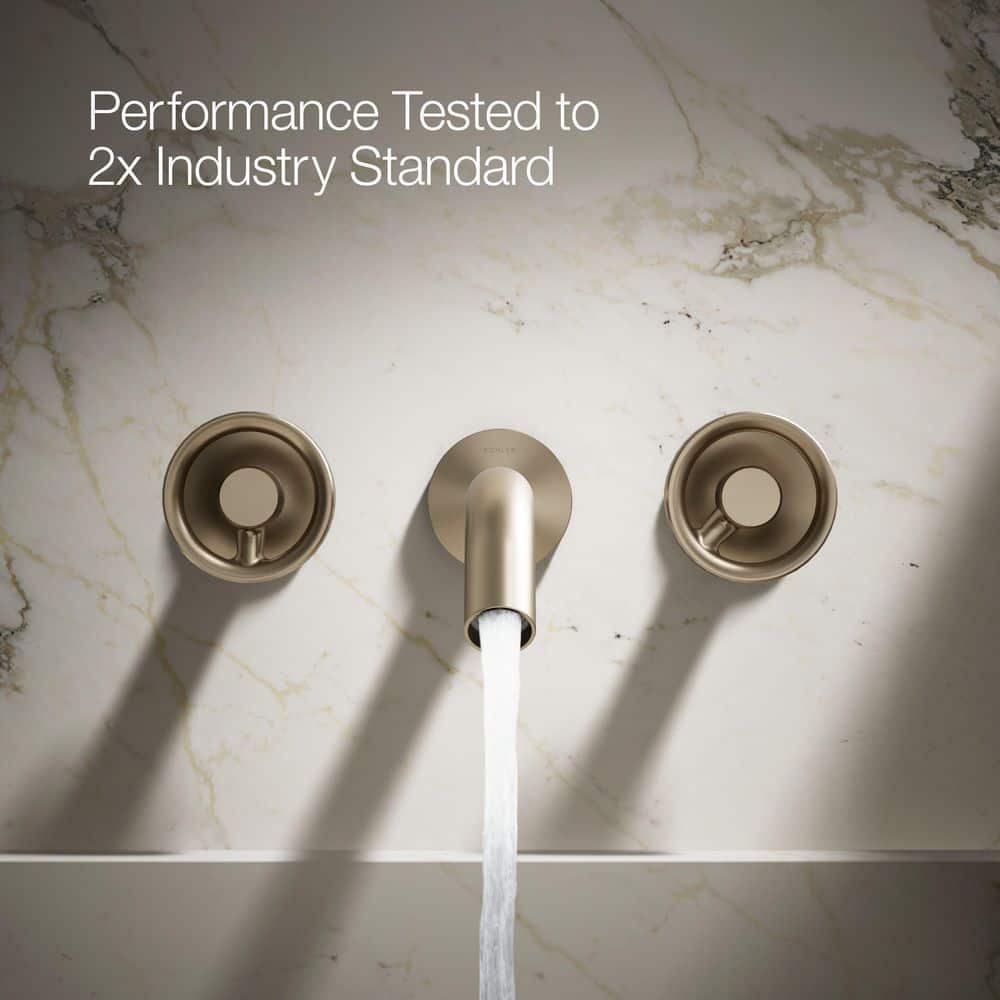KOHLER Components Wall-Mount Bathroom Sink Faucet Industrial Handle Trim in Vibrant Brushed Bronze (3)