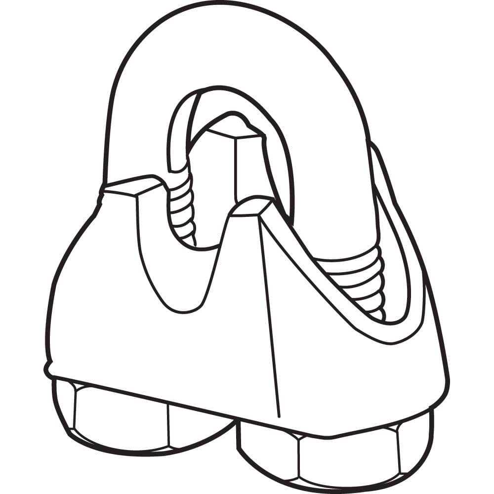 Prime-Line 1/2 in. Galvanized Cable Clamp (2-pack) (2)