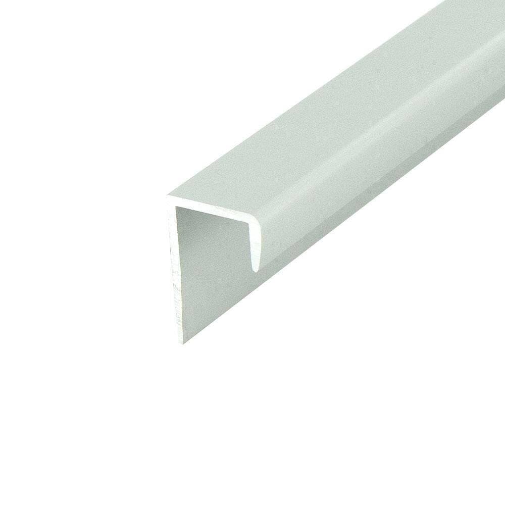 Outwater 10-Pack 0.65 in. D x 1 in. W x 72 in. L Finished Clear Anodized Satin Aluminum Cap Moulding Fits 1/2 in. Boards (1)