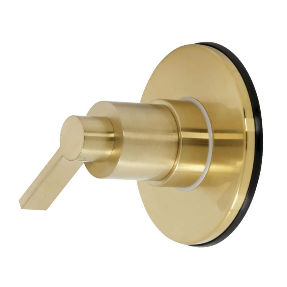 Kingston Brass Nuvo Fusion 3/4 in. Single-Handle 1-Hole Wall Mount 6-Way Diverter Valve with Trim Kit in Brushed Brass (1)