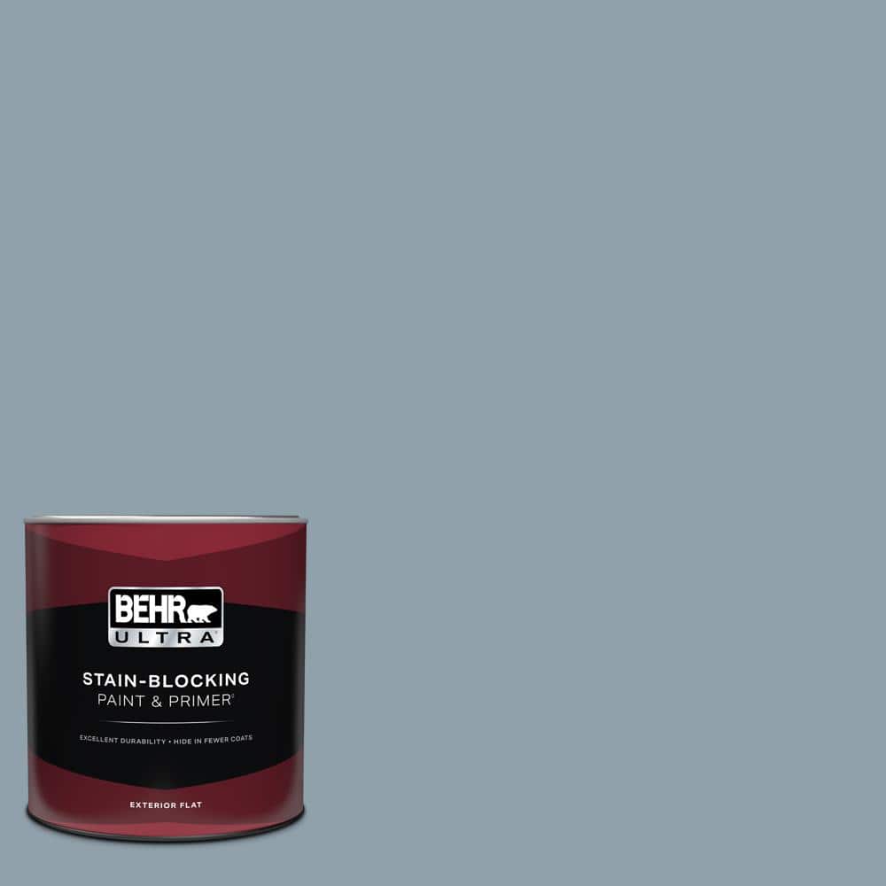 BEHR ULTRA 1 qt. #N480-4A Dusty Denim Flat Exterior Paint and Primer (1)