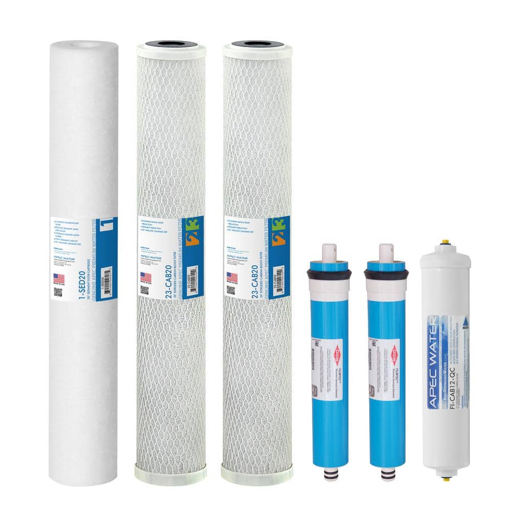 APEC Water Systems Ultimate Complete Replacement Filters with Membrane for 180 GPD Premium Commercial Grade Reverse Osmosis System (1)