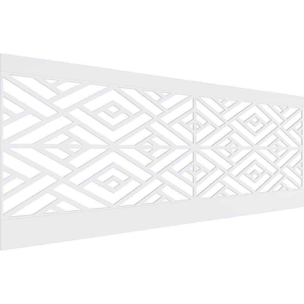 Ekena Millwork 36 in. H x 94-1/2 in. W 23.64 sq. ft. Killeen PVC Wainscot Paneling Kit (1)